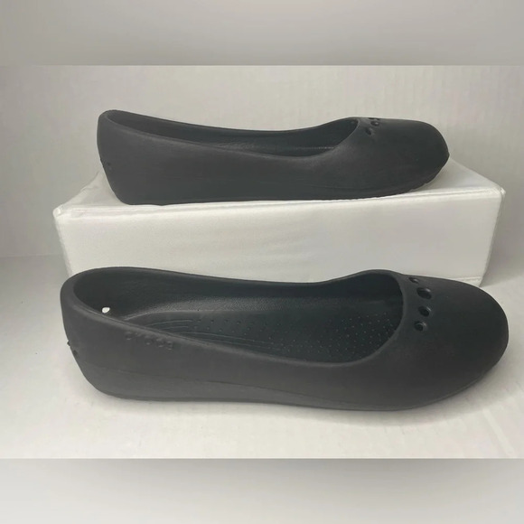 Crocs Prima Ballet Flats Size 7 -Black - Picture 1 of 5